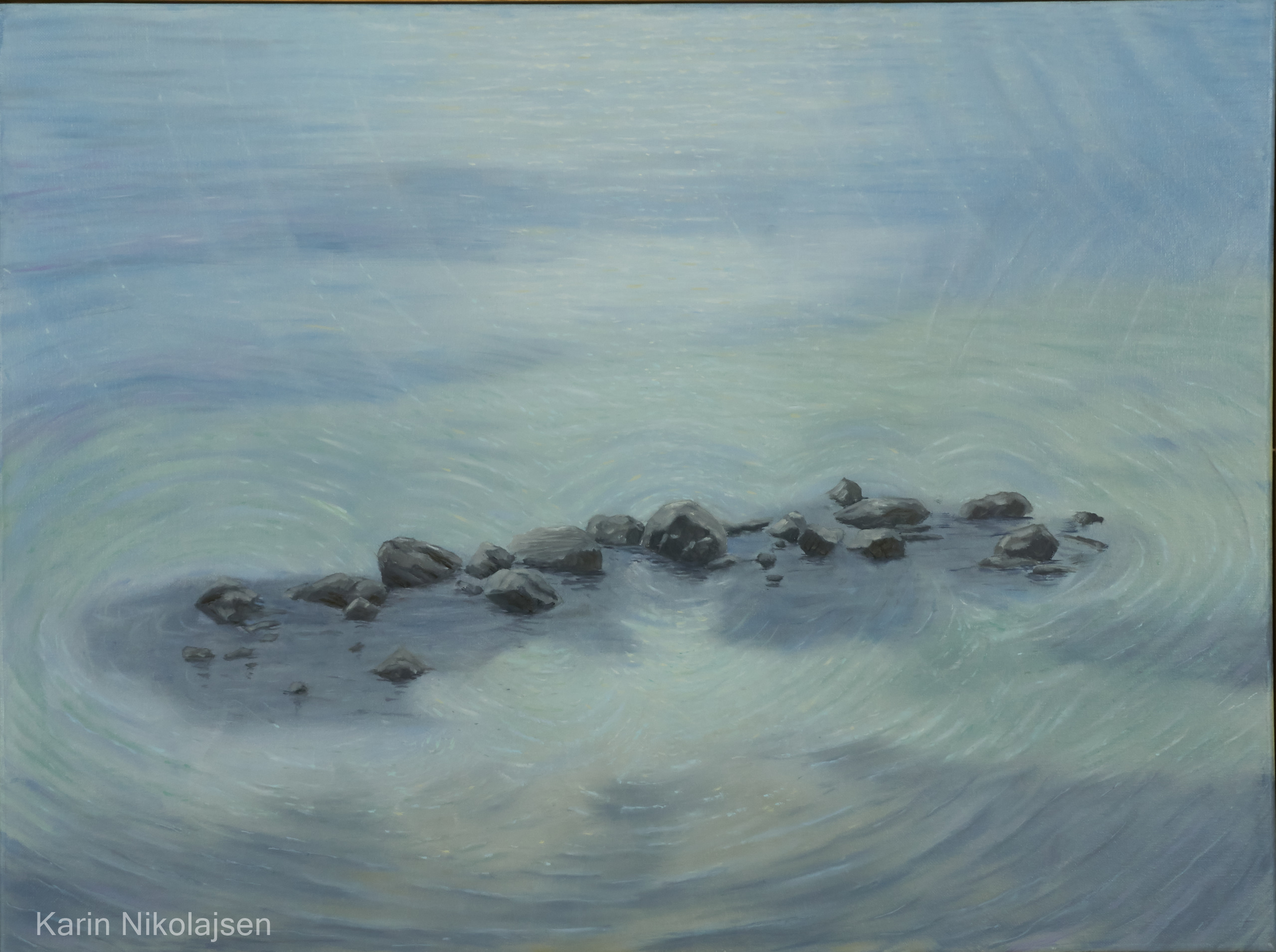 Ripples on calm water